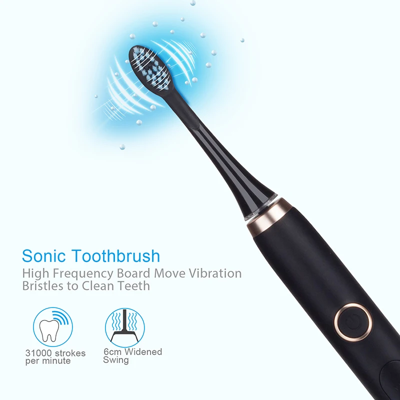 Перезаряжаемая электрическая зубная щетка бренд Sonic Глубокая чистка водостойкая