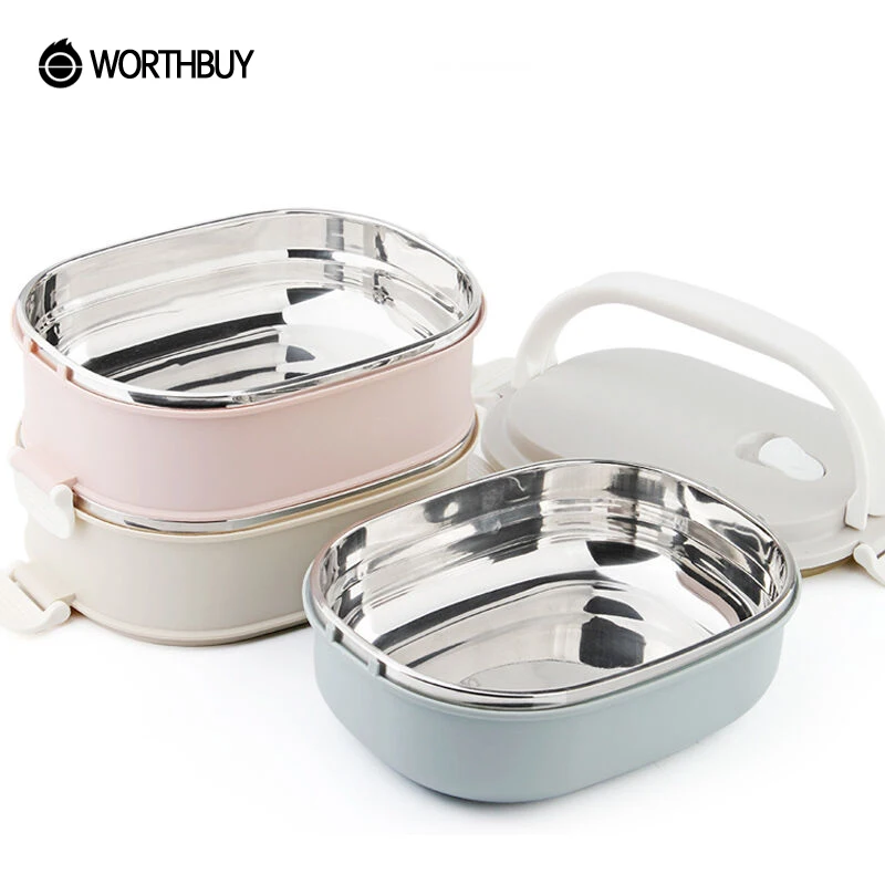 WORTHBUY 3 Layers 304 Stainless Steel Japanese Bento Box Kids Portable Outdoor School Picnic Container For Food Lunch Boxs|container for|container