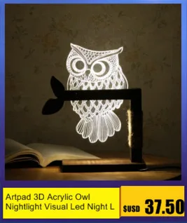 artpad Nordic цельного дерева под 3D огня офтальмологических декоративные творческие подарки ночное освещение USB- настольная лампа для спальни гостинной