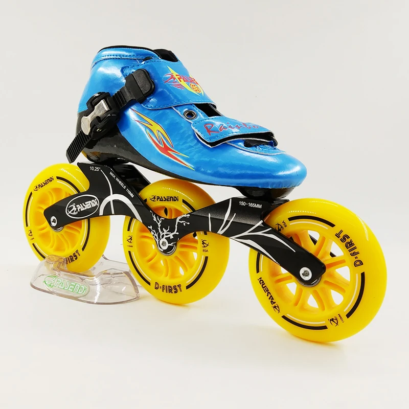 Kids Skates Shoes pasendi Speed 3 Rodas Wheels Roller Skate 3x110 Professional racing Inline Skating Patines Women Men | Спорт и