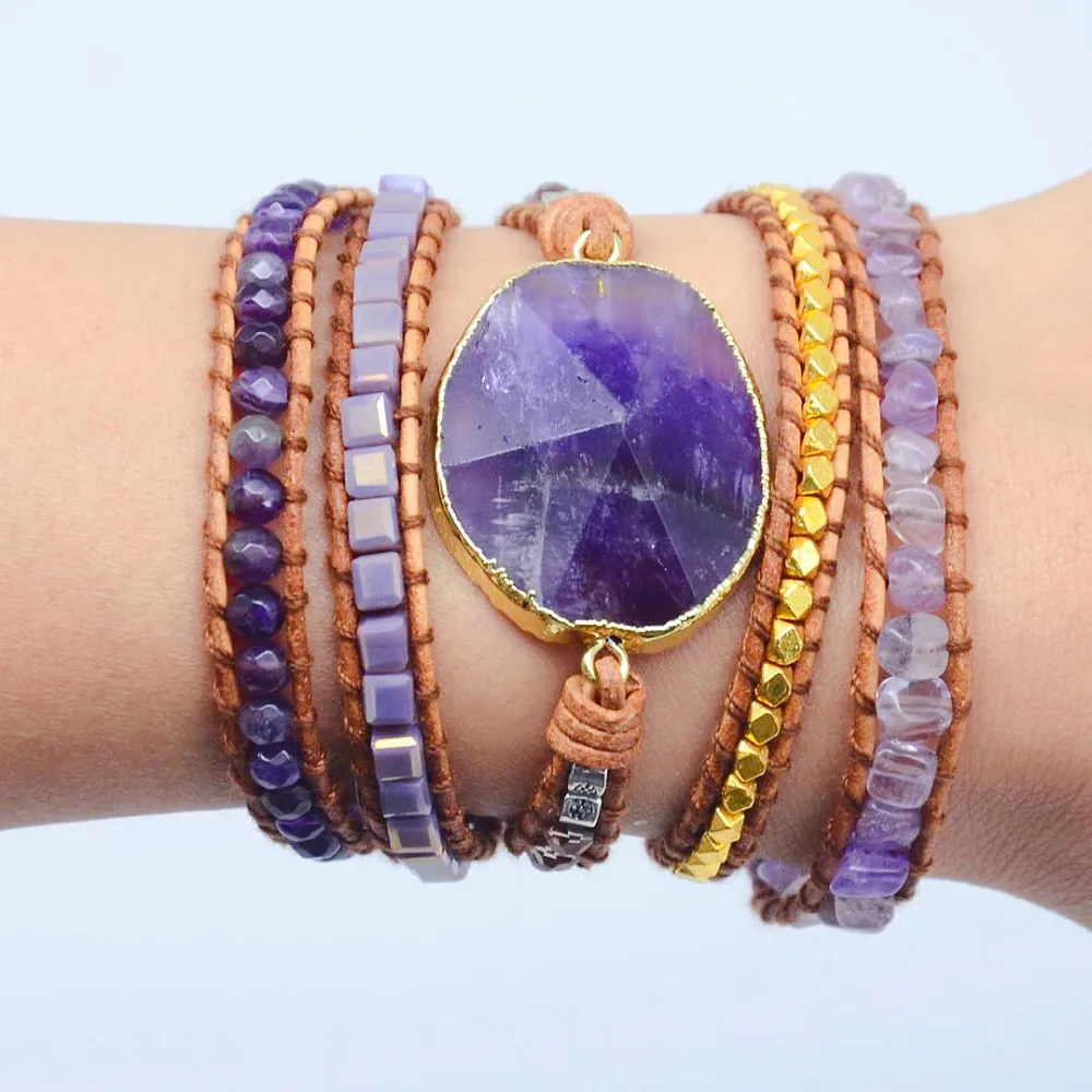 Женский браслет ручной работы из натурального камня с бусинами|Гибкие браслеты| |