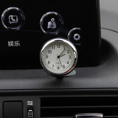 White Clock Автомобильный орнамент, креативные светящиеся часы, термометр, модный Автомобильный интерьер, цифровой указатель, часы, украшения, аксессуары - Название цвета: White Clock