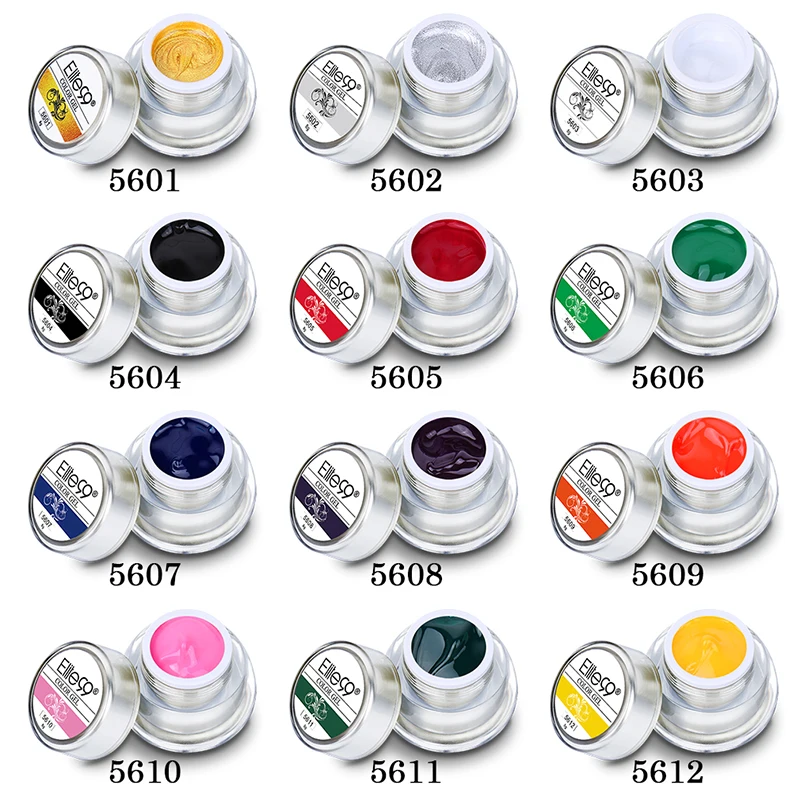 Elite99 3D Nail Art Color Gel Draw Painting Acrylic Soak Off UV Tip Tool Decoration LongLasting | Красота и здоровье