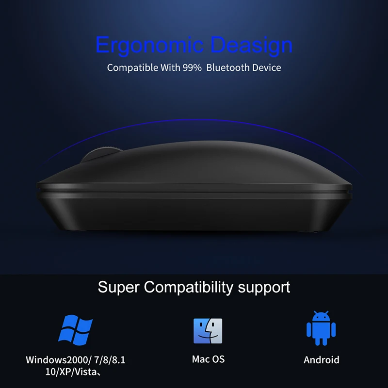 SeenDa бренд Bluetooth беспроводная мышь перезаряжаемая 3 0 для планшета ноутбук