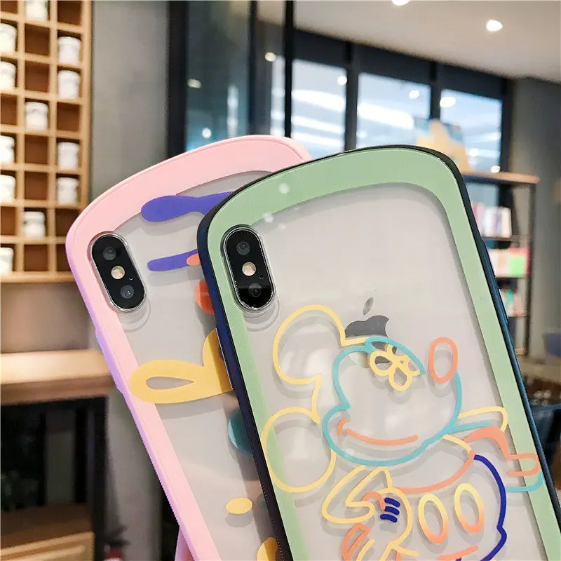 ORYKSZ мультфильм Минни стекло Жесткий чехол для телефона iphone XS Max XR X 6 S 7 8 Plus
