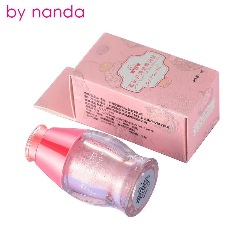 По Нанда бренд Pro блеск для век Loose Powder Shimmer Eye Shadow телесного цвета Пигменты с