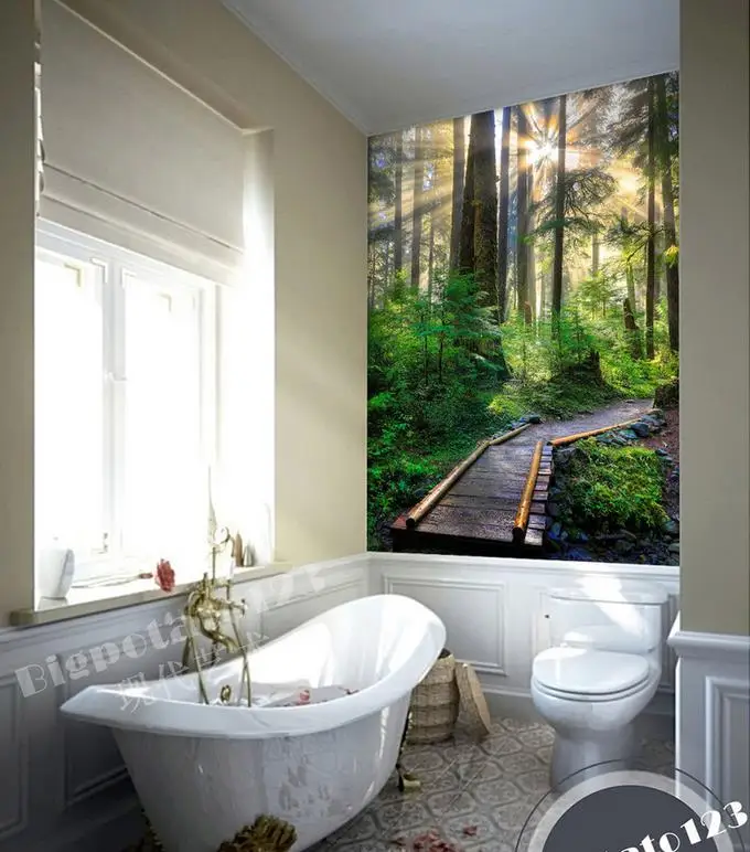 Пользовательские 3d обои для гостиной спальни солнечный лес Под лесом траектория