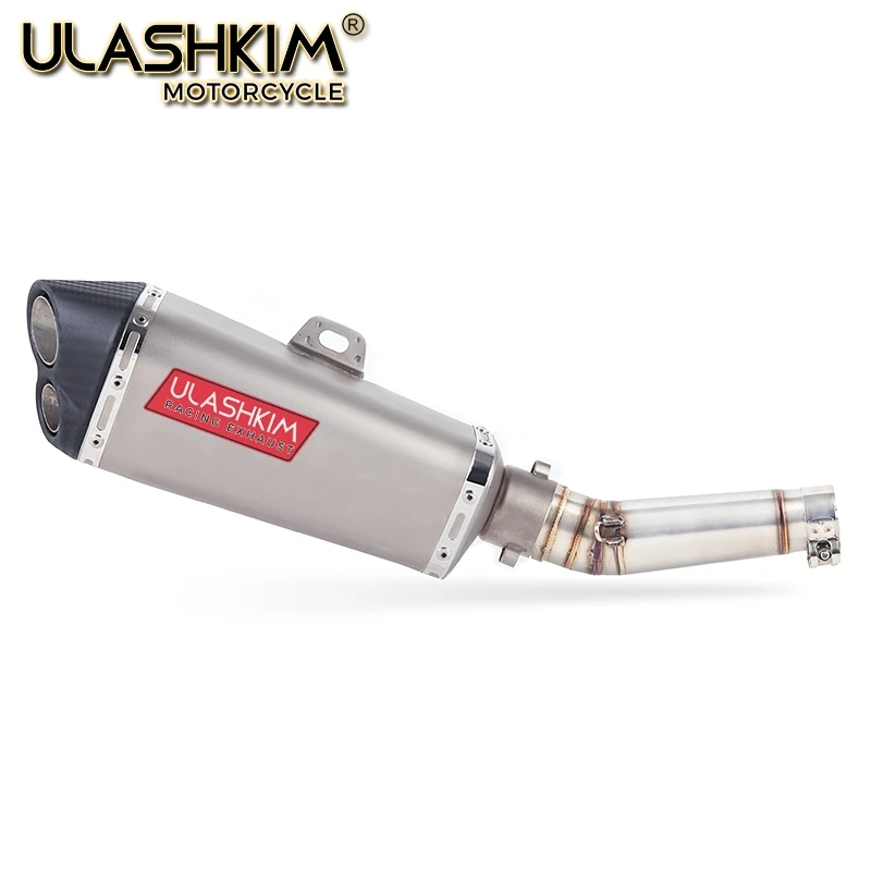 Motorcycle Exhaust Muffler Pipe Link Carbon Fiber Slip on Escape FOR HONDA NC700 NC750 NC750X 2012-2017 | Автомобили и мотоциклы