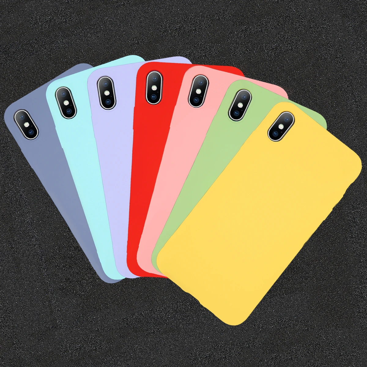 Чехол для телефона ярких цветов iPhone Xr мягкий силиконовый чехол 8 7 6 6s Plus из ТПУ Xs Max