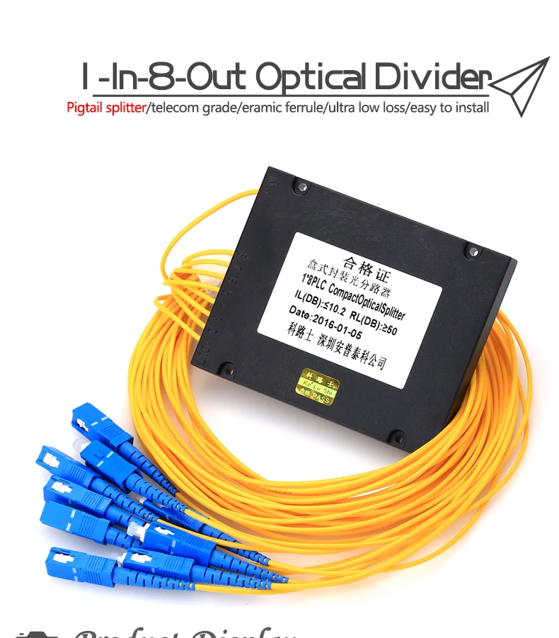 Kelushi FTTH 1*8 PLC разветвительная коробка телекоммуникационный волоконный сплиттер 1 точки 8 Кассетный Оптический Сплиттер Волоконно-Волоконный
