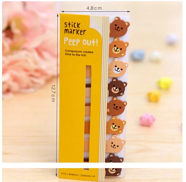 4 компл./лот милый стикер для животных/животных сидящих в строках показывает