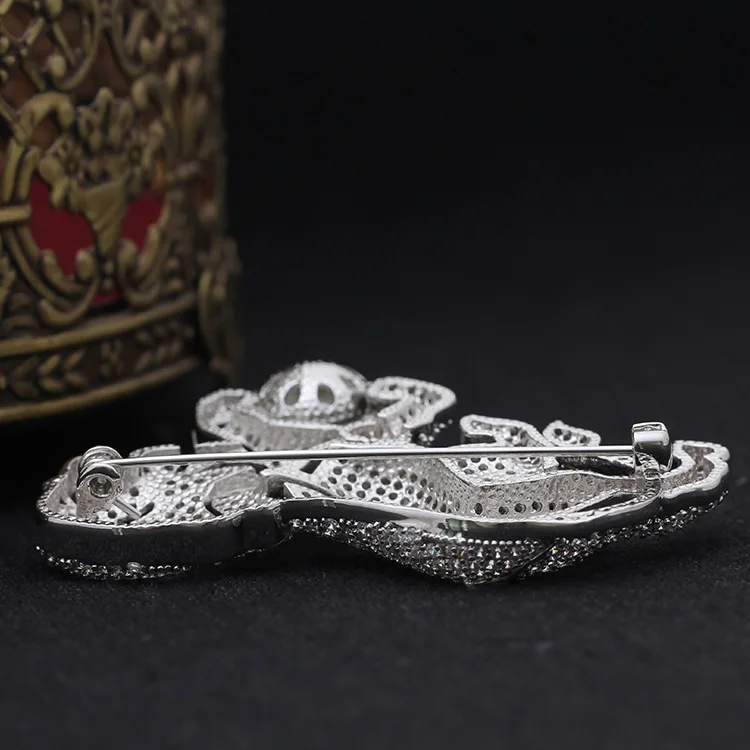 ALW Новый Винтажный дизайн Льва инкрустированные жемчугом Броши для женщин и