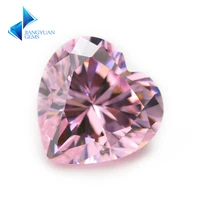 3x312x12mm heart shape 5a pink color cubic zirconia stone size synthetic gems beads crystal stone for jewelry