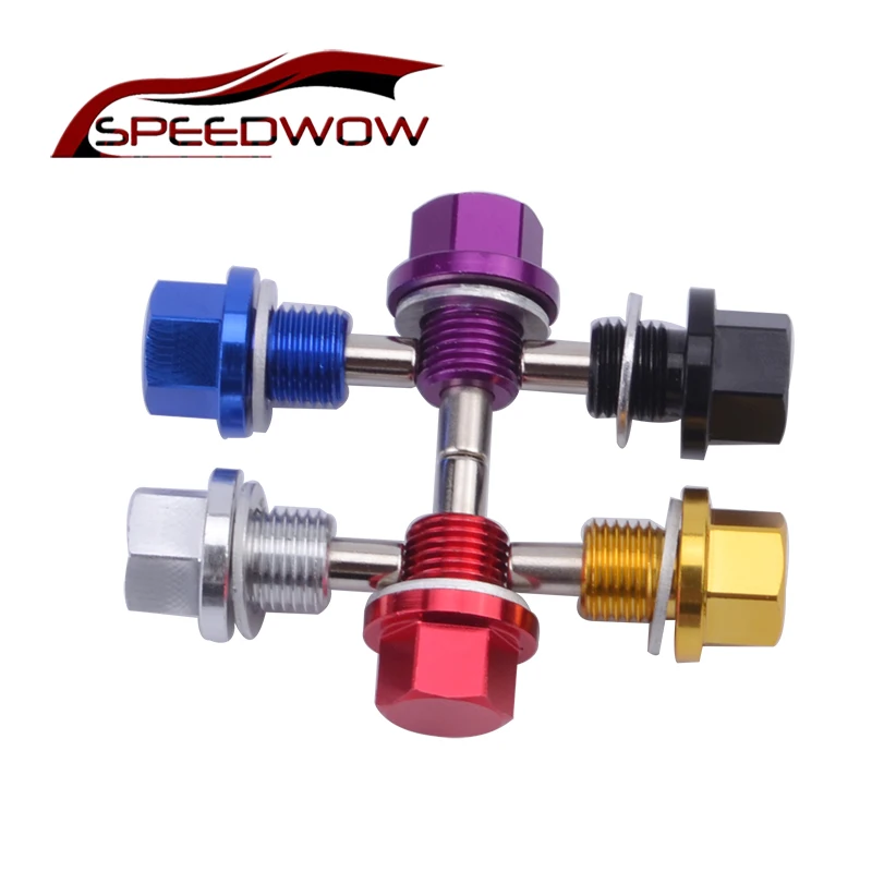 

SPEEDWOW M14*1.25 Magnetic Engine Oil Drain Magnetic Oil Pan Drain Plug Bolt Nut For Most Honda Mitsubishi Mazda