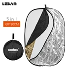 5 в 1, портативный складной овальный отражатель Godox 24*35 дюймов 60x90 см