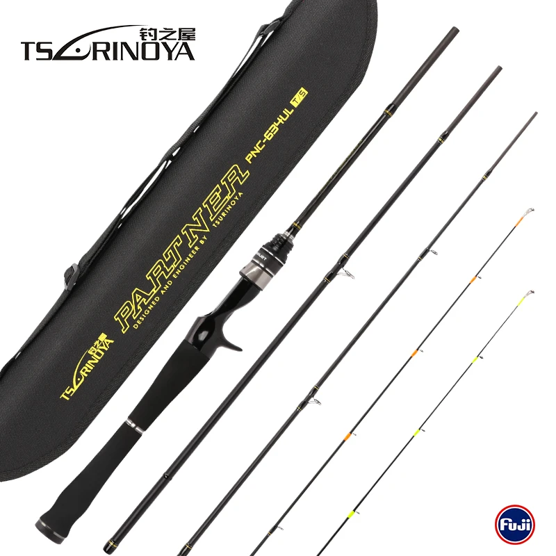 

TSURINOYA PARTNER 4Sec 1.89m UL 2Tips Bait Casting Fishing Rod 4-10LB/2-7g Carbon Baitcasting Rod Pesca Olta Cana Pescar Peche