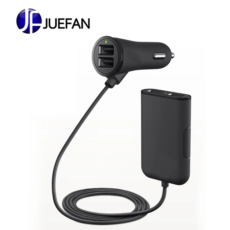 4 в 1 USB порт ступица заднего сиденья автомобильное зарядное устройство 5 В 7.2A
