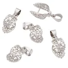 Латунные штифты для льда и захвата, 50 шт, Платиновые штифты 24 мм, 1 мм, отверстие: 5x4 мм, Ювелирная фурнитура для изготовления ожерелий своими руками, аксессуары