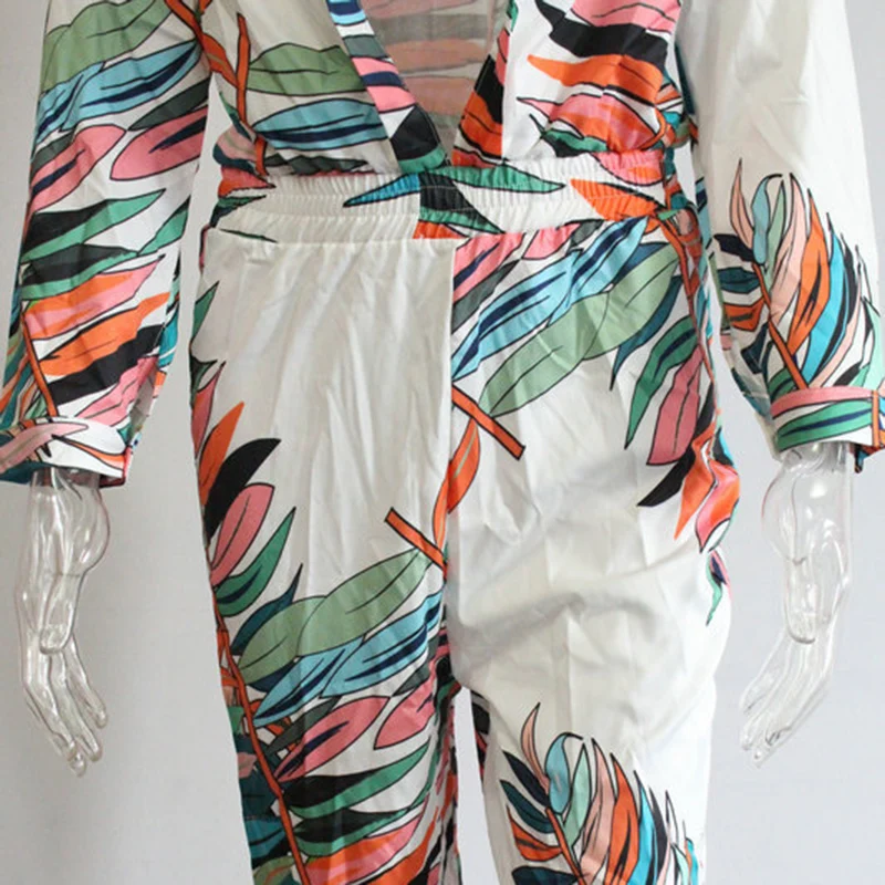 Женский Летний комбинезон для отдыха с глубоким v-образным вырезом повседневный