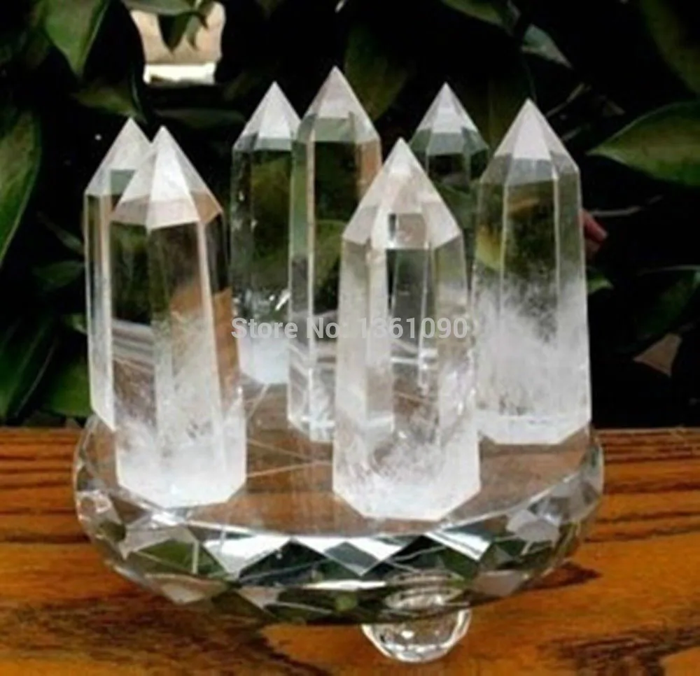 

xd j00158 7 CLEAR PHANTOM QUARTZ POINT - Crystal Healing+ base