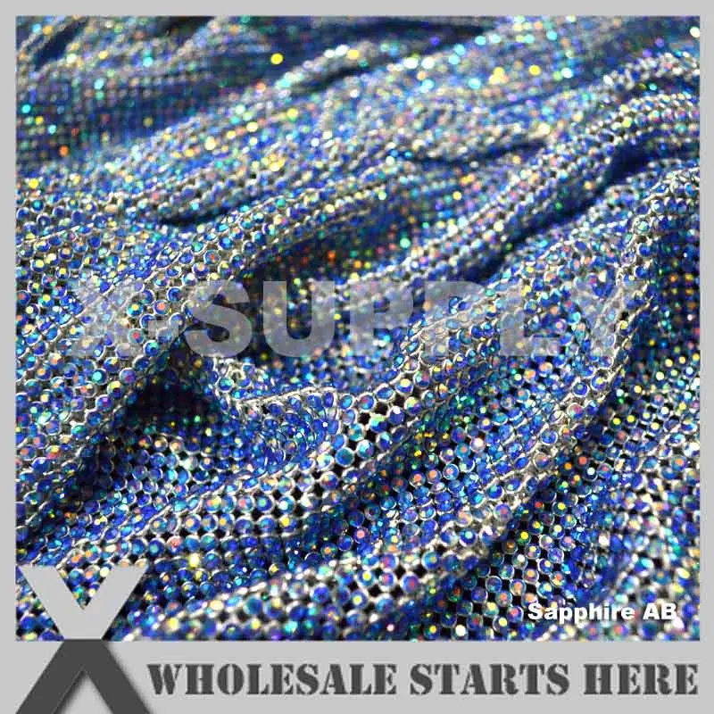 3 мм AB Цвета гибкие металлические стразы из сетчатой ткани в алюминиевая Базовая
