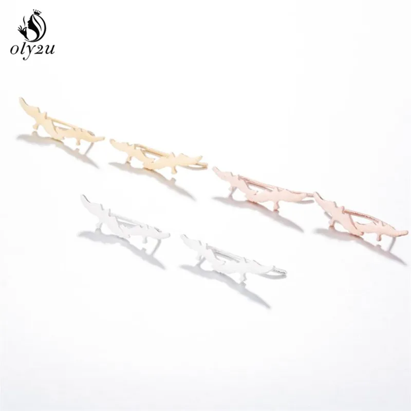 Oly2u Bijoux корейские птицы дешевые брифы золотые уши Женские серьги ухо ED278 |
