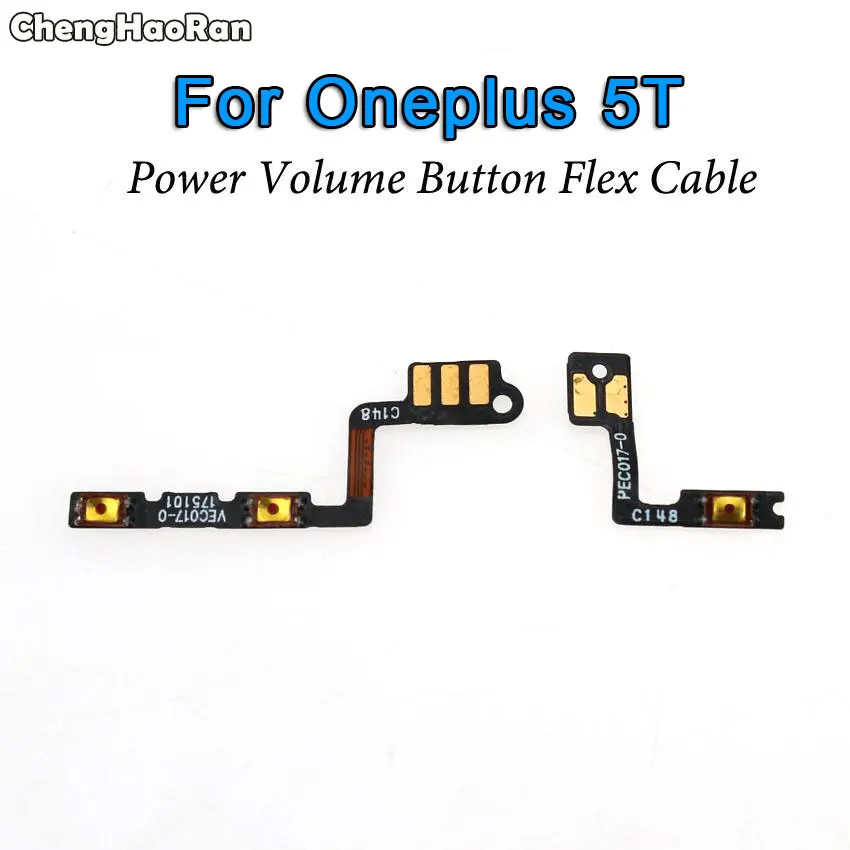 For Oneplus 5T ChengHaoRan кнопка включения/выключения громкости вверх/вниз гибкий кабель для OnePlus One 1 2 3 3t 5 5T 6T X A0001 A3000 Запасная часть - Цвет: For Oneplus 5T