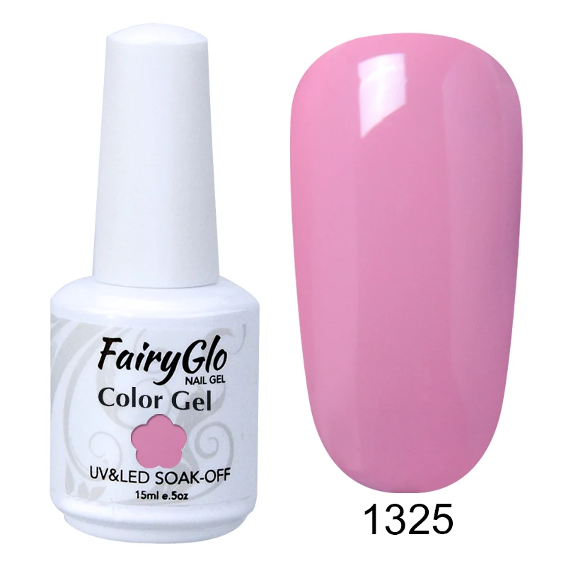FairyGlo 15 мл Macaron гель для ногтей чистый цвет УФ светодиодный Гель лак долговечный