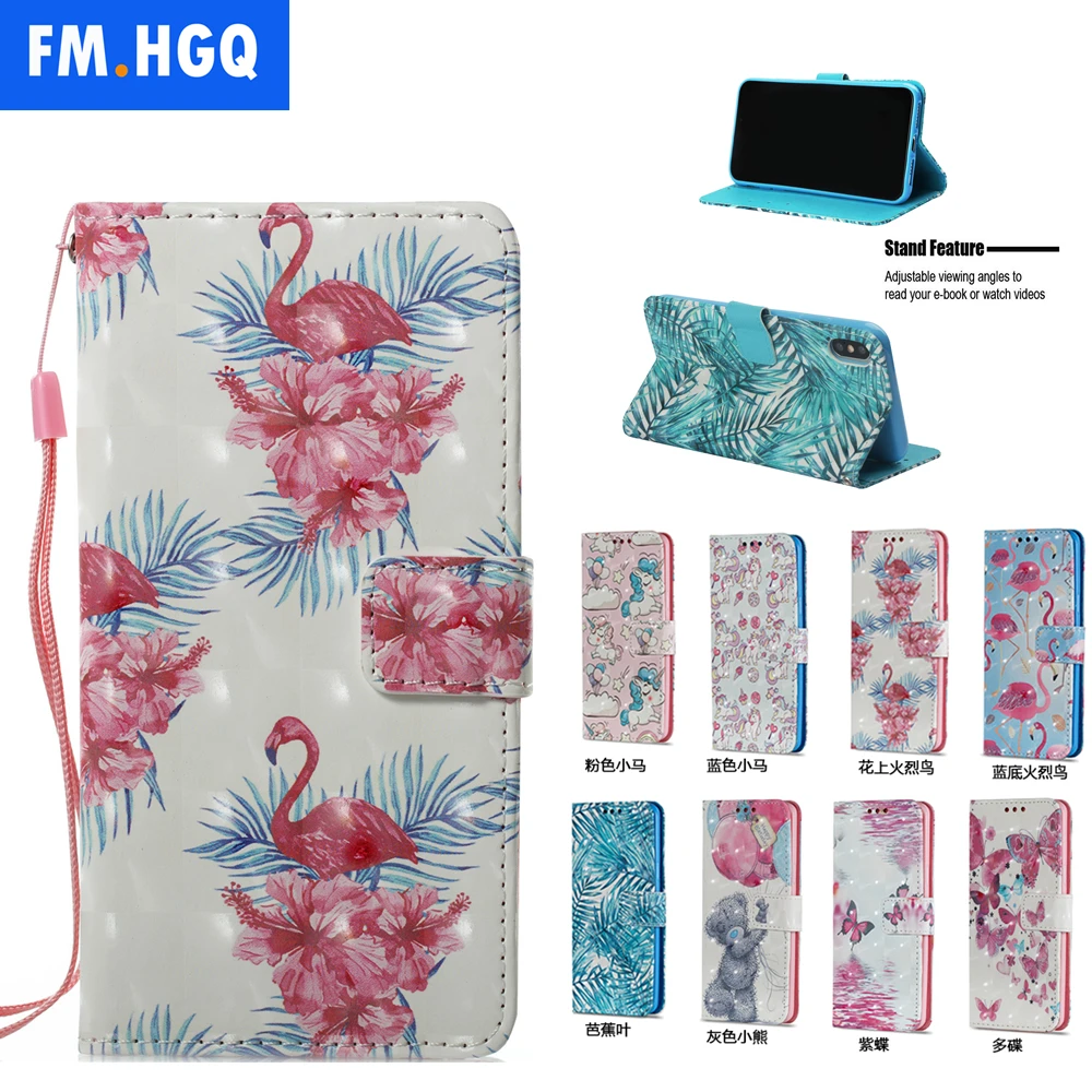FM. HGQ Роскошный Ретро Фламинго из искусственной кожи флип бумажник чехол для samsung