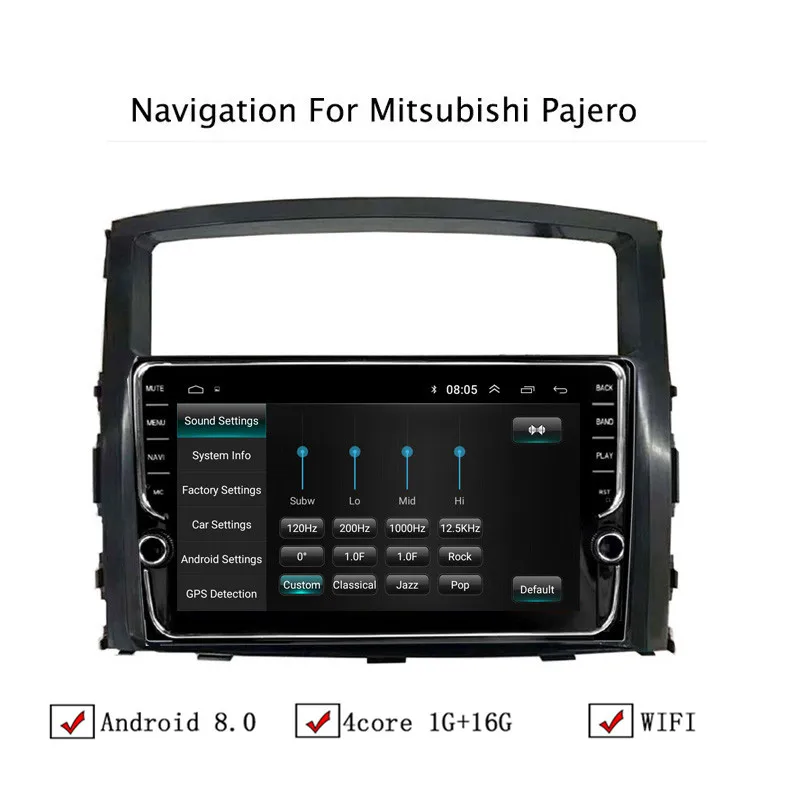 NAVITOPIA 9 дюймов автомобильный мультимедийный плеер Andriod 8 1 gps навигация для Mitsubishi