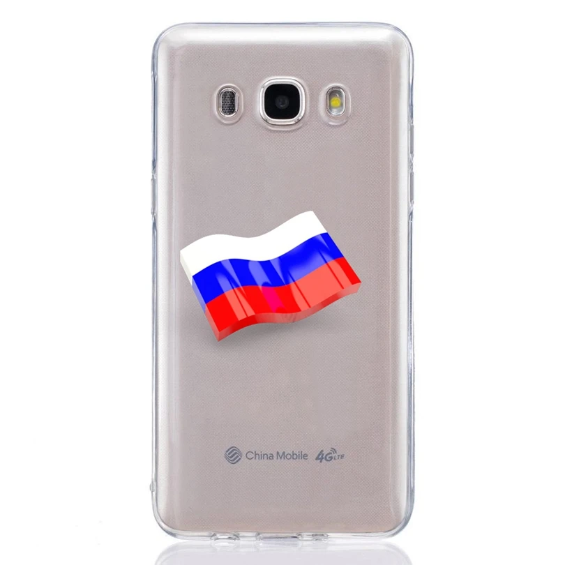Для Samsung Galaxy A3 A5 2016 2017 prime J1 J2 J3 J5 J7 TPU цветной мягкий чехол с изображением флага