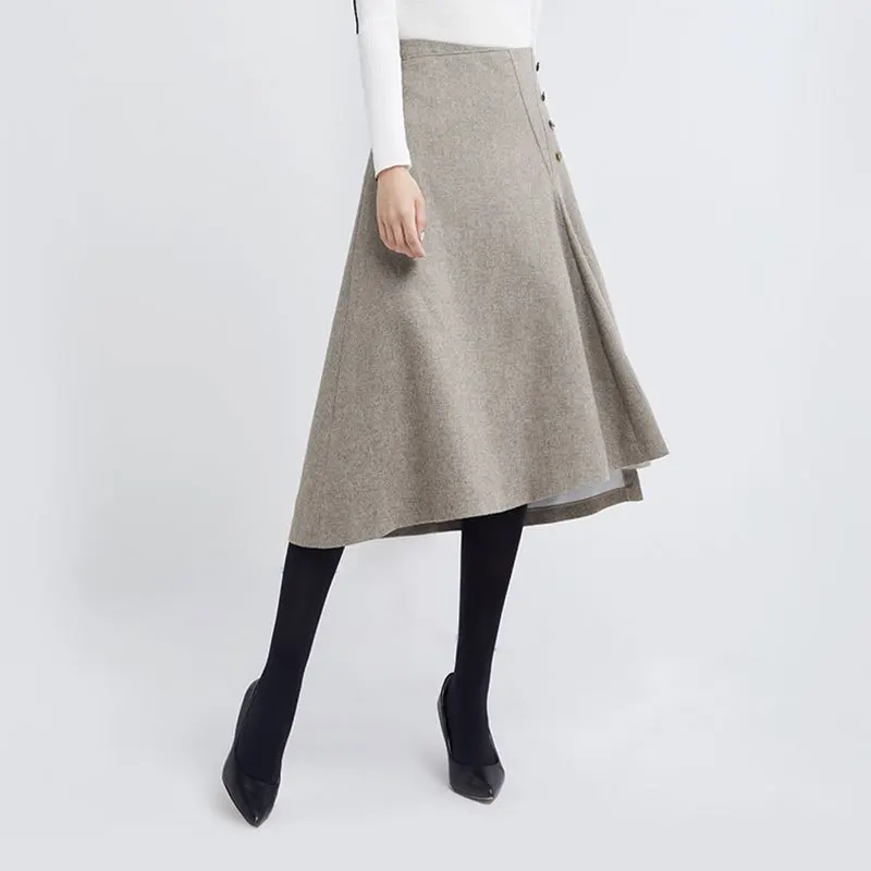 YEATION нерегулярные элегантная юбка женская одежда длинная высокая талия Офисная