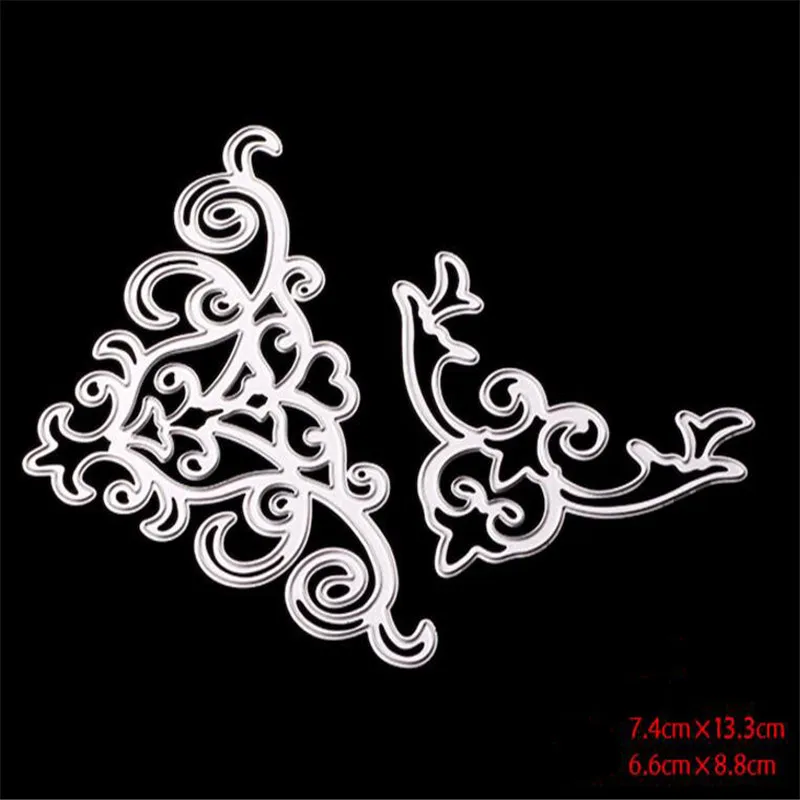 2PCS new METAL CUTTING DIES Flower vine scrapbook PAPER CRAFT card album gift ribbon present knife mold art cutter | Дом и сад