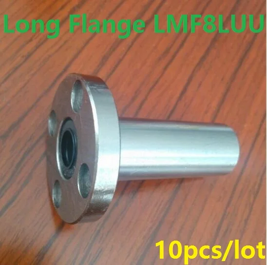 10 шт./лот LMF8LUU 8 мм 8*15*45 Длинный круглый фланец линейный шариковый подшипник