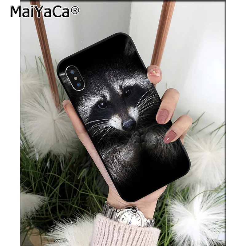 A14 MaiYaCa животное енот лиса высокое качество чехол для телефона iPhone X XS MAX 6 6S 7 7plus 8 8Plus 5 5S XR - Цвет: A14