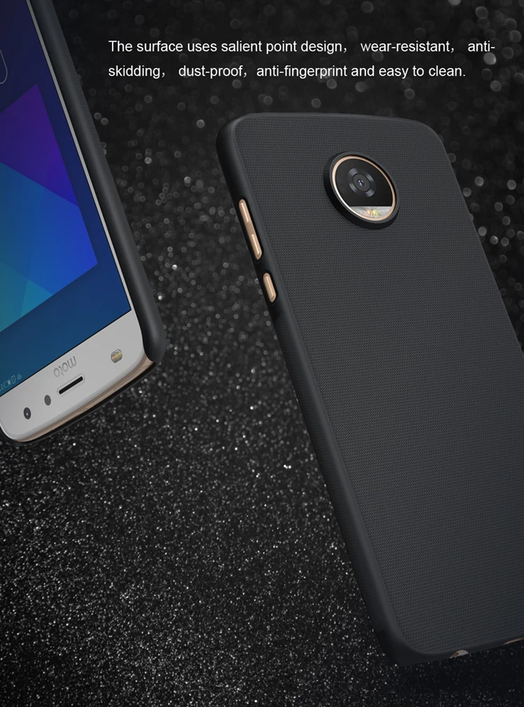 Для Motorola Moto Z2 Играть чехол Nillkin Super Frosted Shield Жесткий Чехол для мото играть с