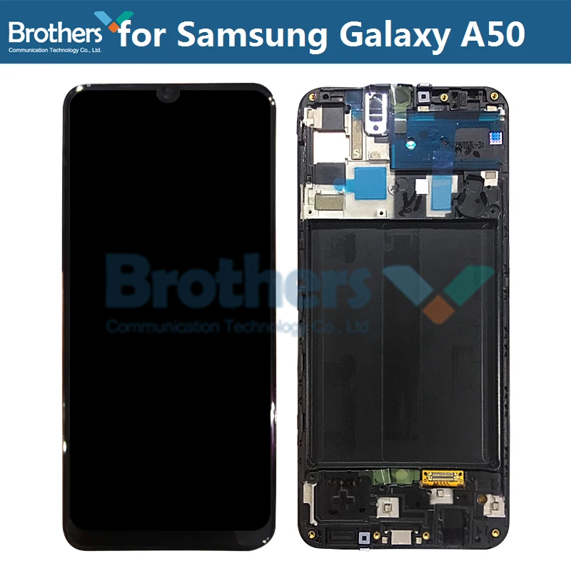 ЖК дисплей с рамкой для Samsung Galaxy A50 A505F/D A505A сенсорный экран цифровым