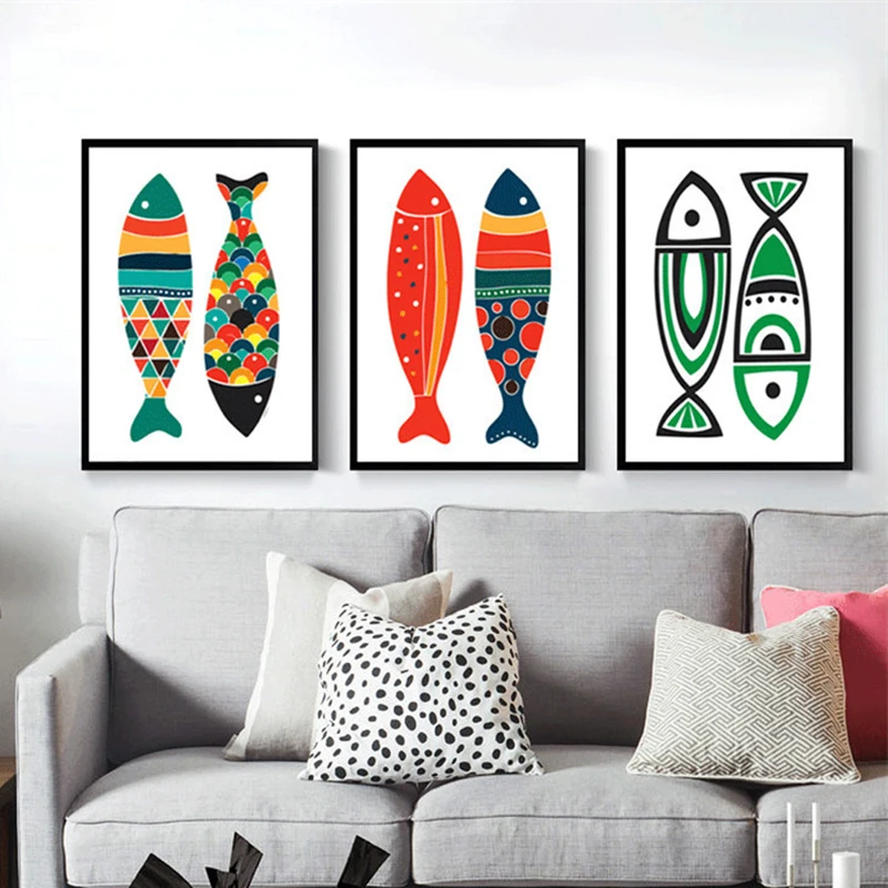 Настенная картина в скандинавском стиле простой плакат на холсте с изображением