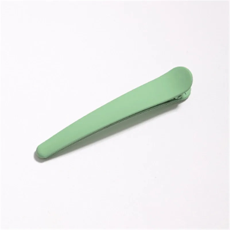 7 Light Green Матовый акриловый зажим для волос для женщин, инструмент для парикмахерской, пластиковая заколка, заколка для волос, карамельный цвет, заколка для волос, аксессуары - Цвет: 7 Light Green