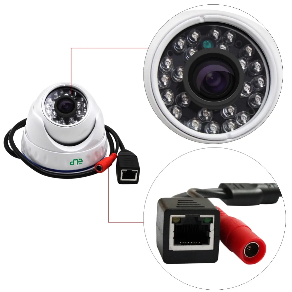 1.0MP HD 720P Мини купольная IP камера для домашней безопасности IR-Cut Cam Onvif