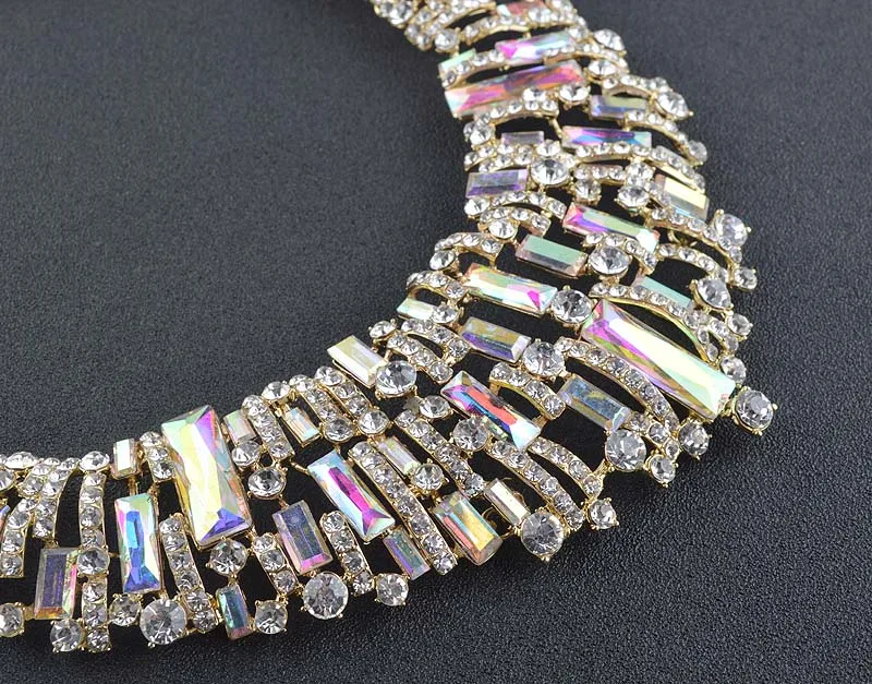 Модные свадебные ювелирные наборы стразы австрийские кристаллы бриллиантовые