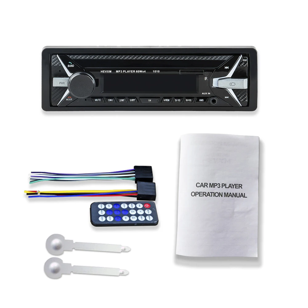 Автомобильное радио MP3 FM плеер Поддержка USB Bluetooth Авторадио 1 Din Съемный стерео