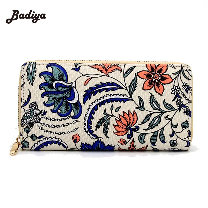 Badiya плед печати старинные длинный кошелек для женщин Новинка женские сцепления с