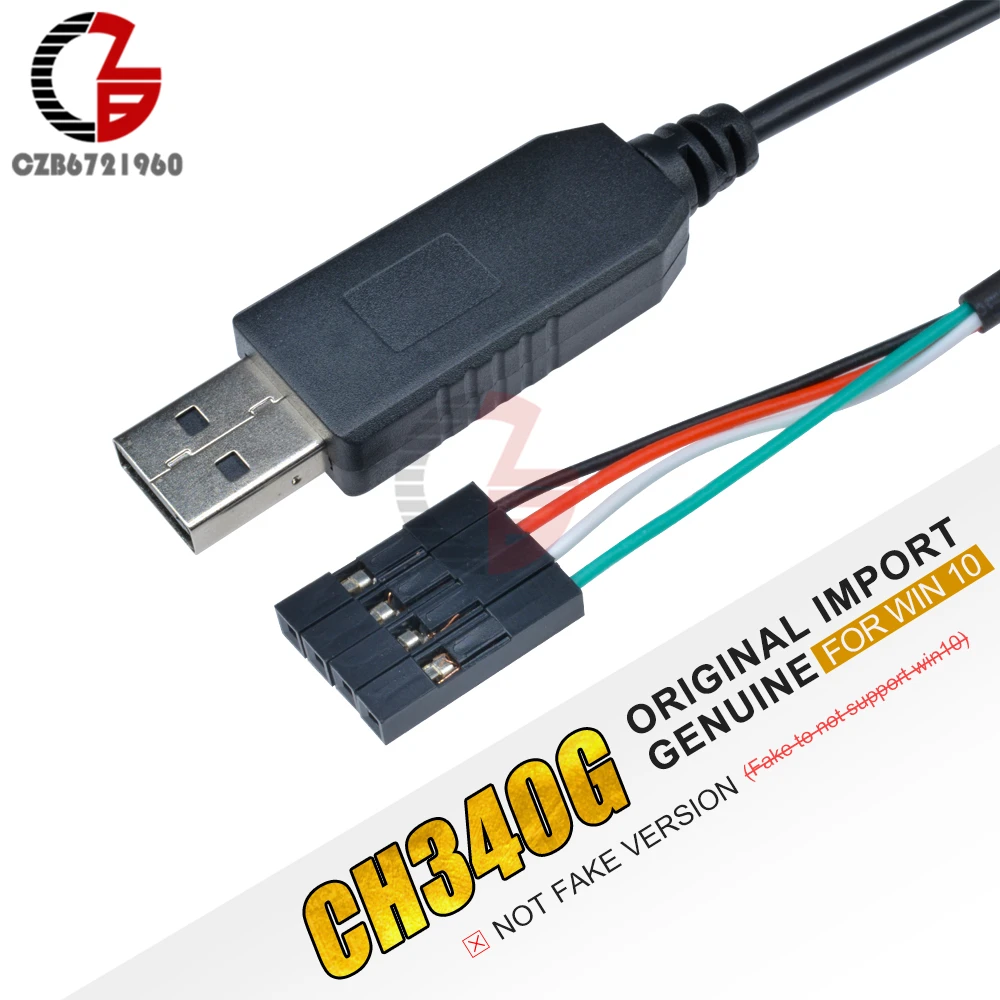Оригинальный 1 м CH340G CH340 USB в TTL серийный кабель для загрузки конвертации провода