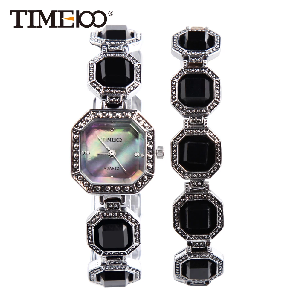 TIME100 Женские кварцевые часы ретро стиль циферблат раковины Часы Браслет
