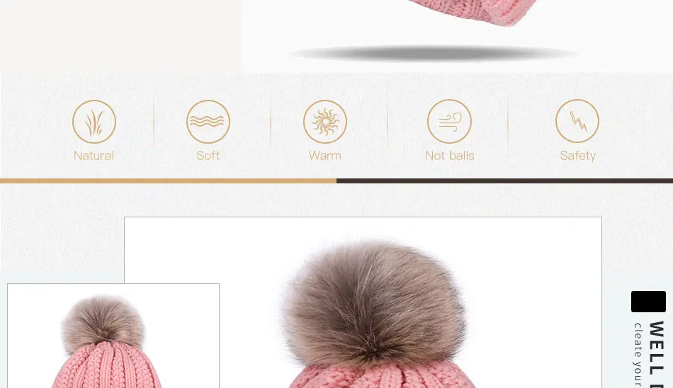 Boomove Мода г. зимние Для женщин шляпа Пипидастр Skullies шапочки зимние модные хлопковые вязаная шапка Шарм Для женщин мягкие шапочки шапки