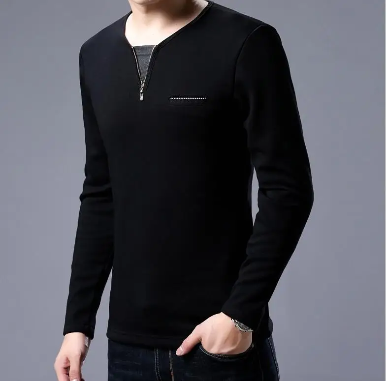 2019 осень зима стиль одежда высшего качества для мужчин одноцветное цвет Теплая