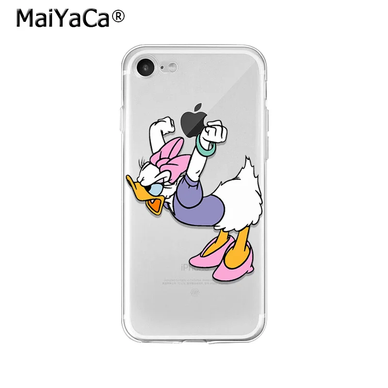 Мягкий ТПУ чехол MaiYaCa Daisy Duck для iPhone X XS MAX 6 6S 7 7plus 8 8Plus 5 5S XR | Мобильные телефоны и
