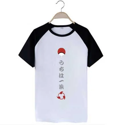 Новая футболка с Наруто Аниме SASUKE Uchiha мужская хлопковая летняя свободная wo мужские футболки