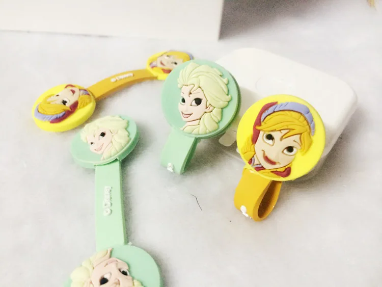 10 шт./лот держатель шнура для наушников с мультяшным единорогом кабеля USB